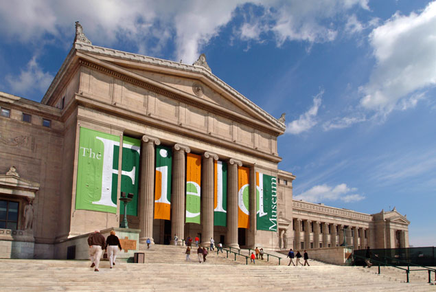 South entrance of the Field Museum in Chicago.
