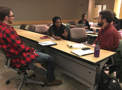 University of Iowa graduate students participate in an NSF GRFP workshop in 2017.