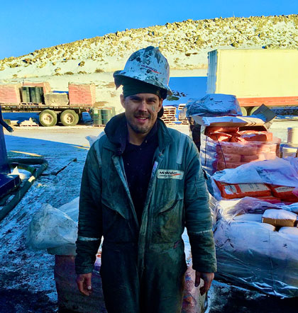 John Jepsen works an oil field on the Williston Basin. The PhD candidate used this experience as a springboard into his research on federal Indian policy and mineral rights of Native Americans.