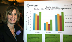 Jodi Schrick, a kindergarten teacher at Central Lyon Elementary School in Rock Rapids, Iowa, earned a master's degree from the School of Library and Information Science to become a certified teacher librarian.