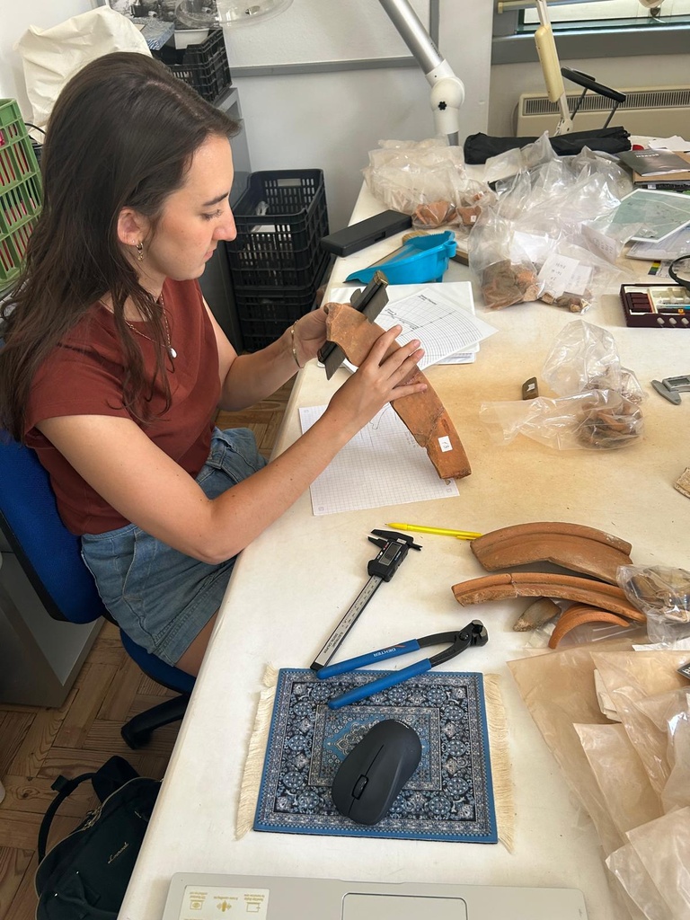 Casey drawing ceramics