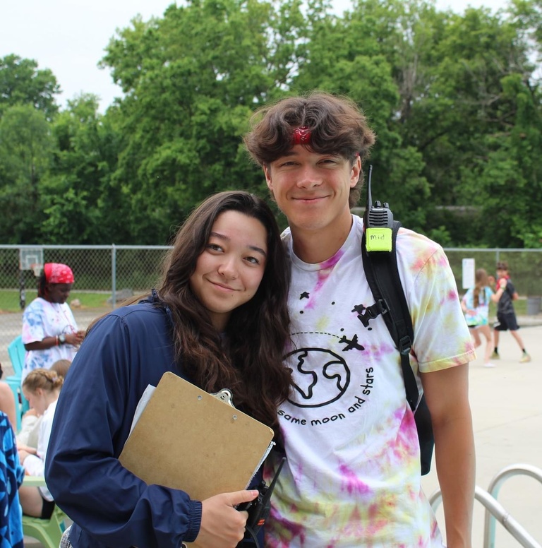 Sidney Atkins and a fellow counselor at Camp Kesem