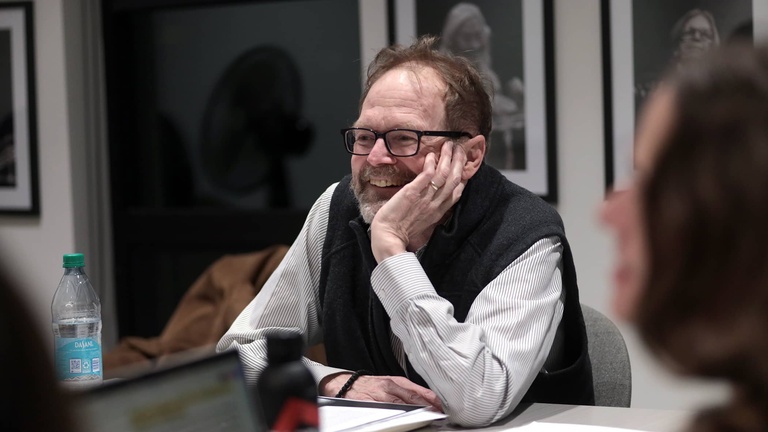 Christopher Merrill teaching a seminar in the Nonfiction Writing Program