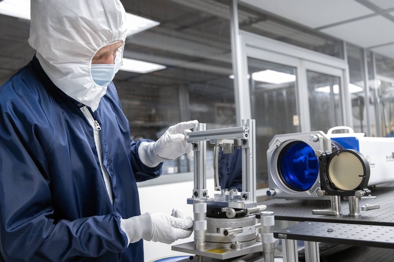 Jacob Payne in the clean room