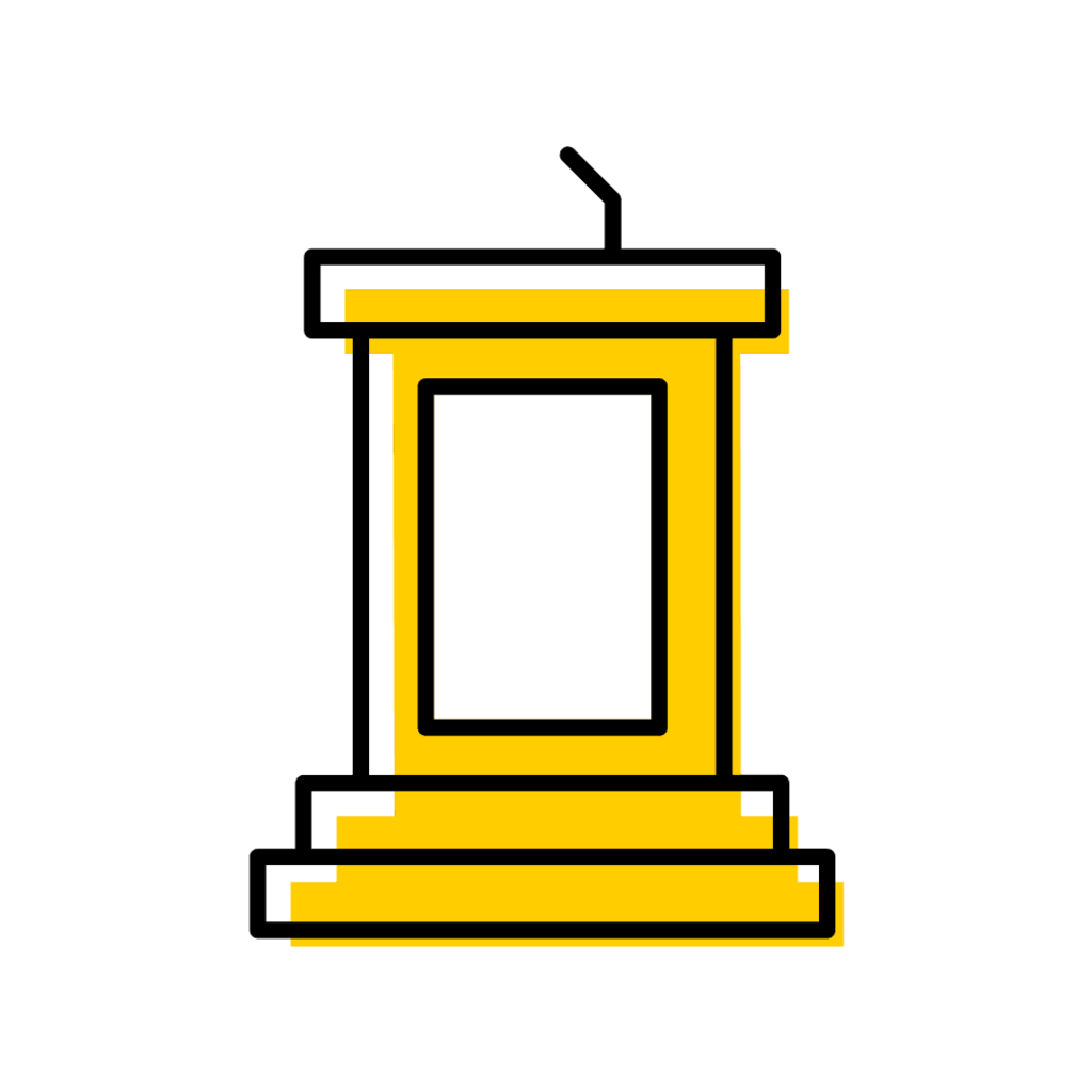 Lecture podium icon